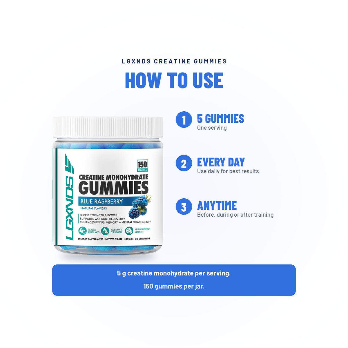 Creatine Monohydrate Gummies - LGXNDS