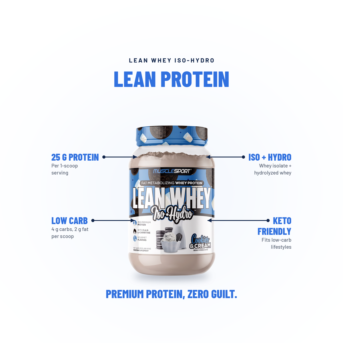 Lean Whey Iso Hydro Gourmet Protein-Musclesport