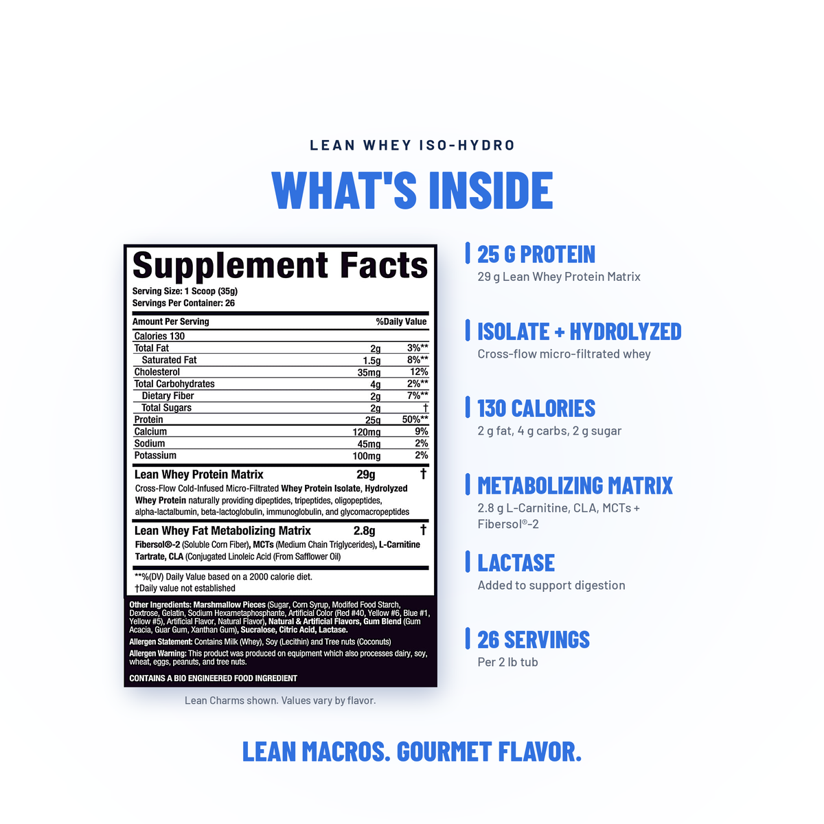 Lean Whey Iso Hydro Gourmet Protein-Musclesport