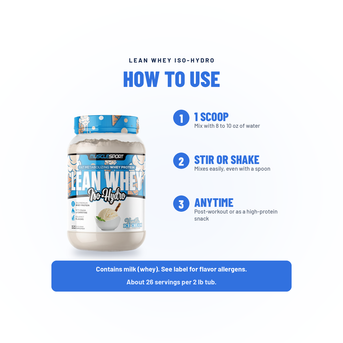 Lean Whey Iso Hydro Gourmet Protein-Musclesport