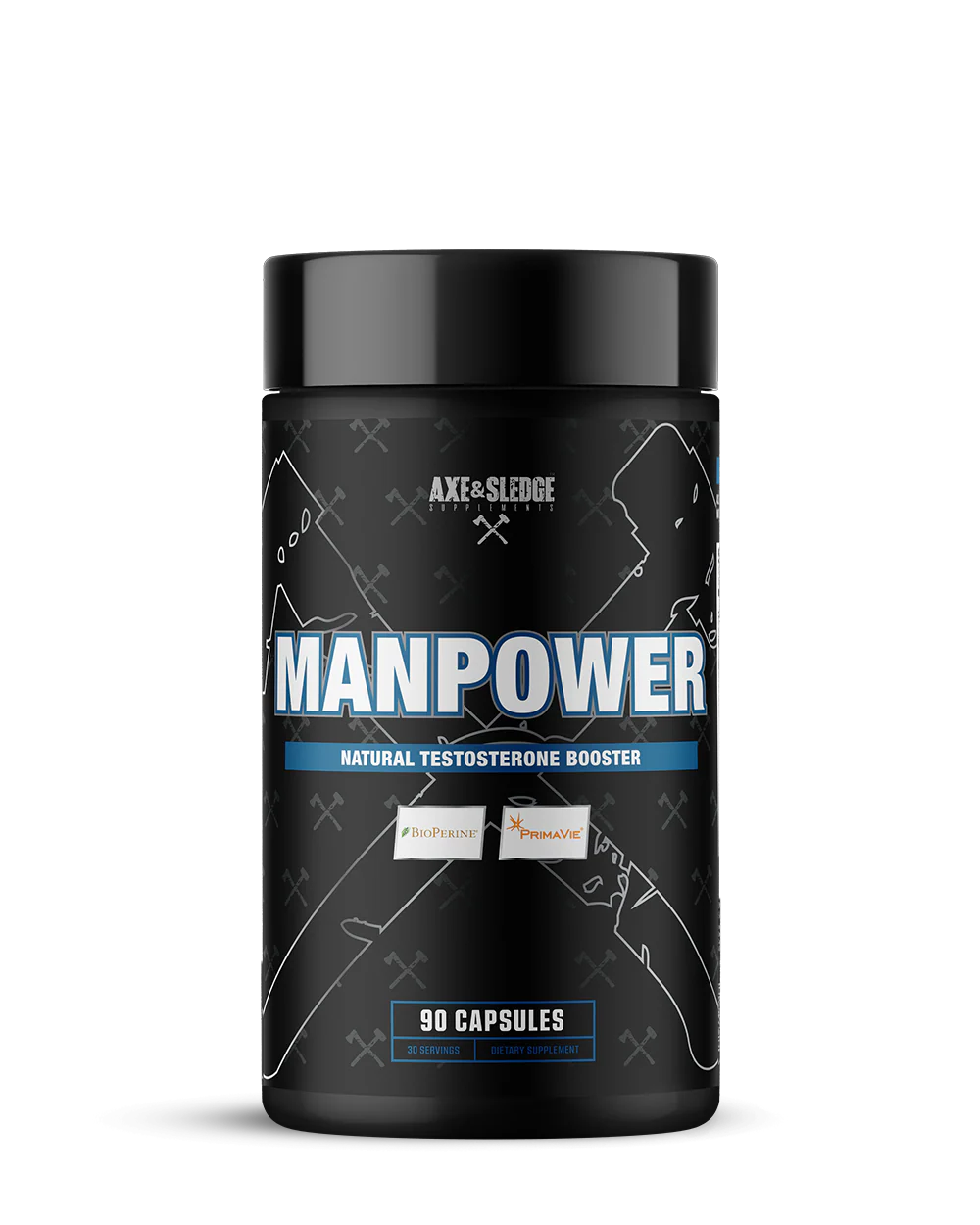 MANPOWER // NATURAL TESTOSTERONE BOOSTER - AXE & SLEDGE SUPPLEMENTS