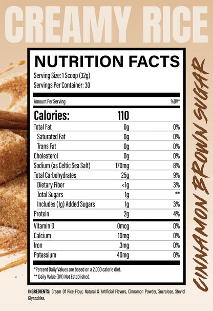 CREAMY RICE / Gluten & Dairy Free = (30) Servings - Feral Supps