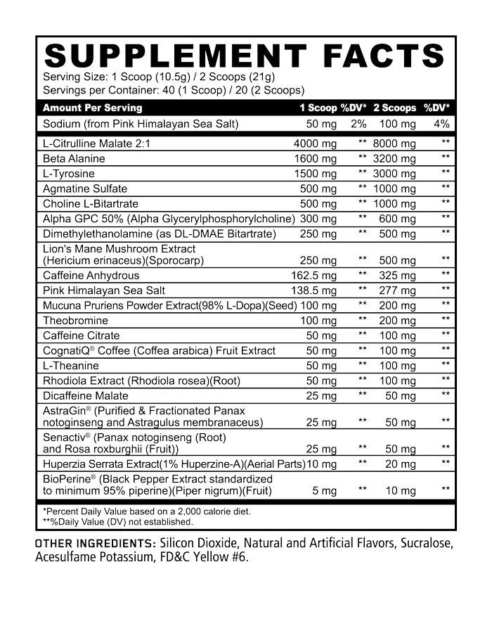 SKULL Nootropic Pre-Workout - Panda Supplements
