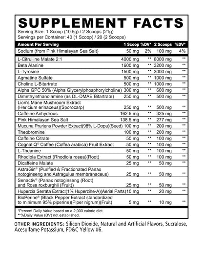 SKULL Nootropic Pre-Workout - Panda Supplements