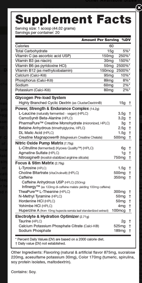 Nutrabio PRE EXTREME - Prime Sports Nutrition