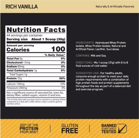Gold Standard 100% Isolate - Optimum Nutrition