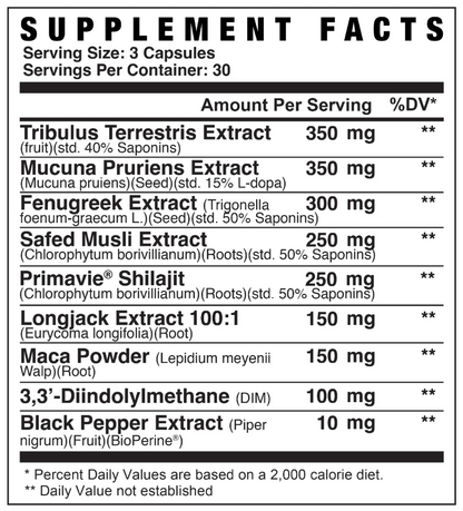 MANPOWER // NATURAL TESTOSTERONE BOOSTER - AXE & SLEDGE SUPPLEMENTS