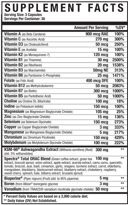 MULTI+ // PREMIUM MULTIVITAMIN - AXE & SLEDGE SUPPLEMENTS