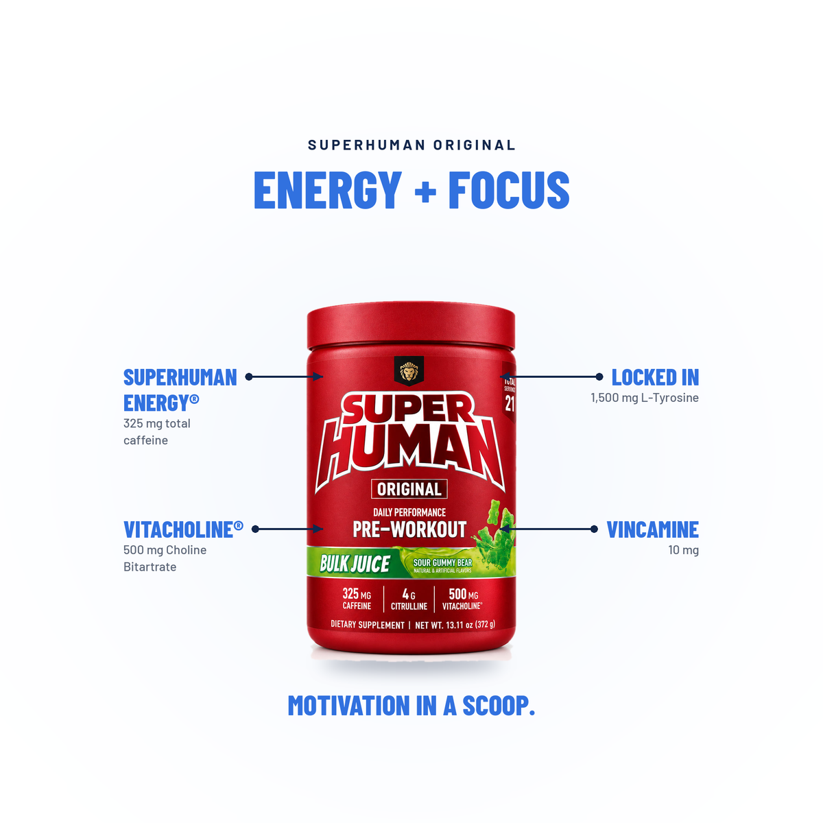 SUPERHUMAN Original Pre-Workout - Alpha Lion