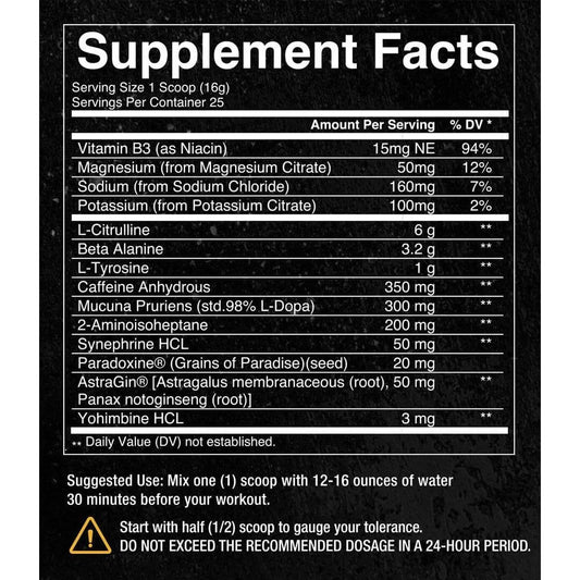 Convict New Pre Workout - Condemned Labz