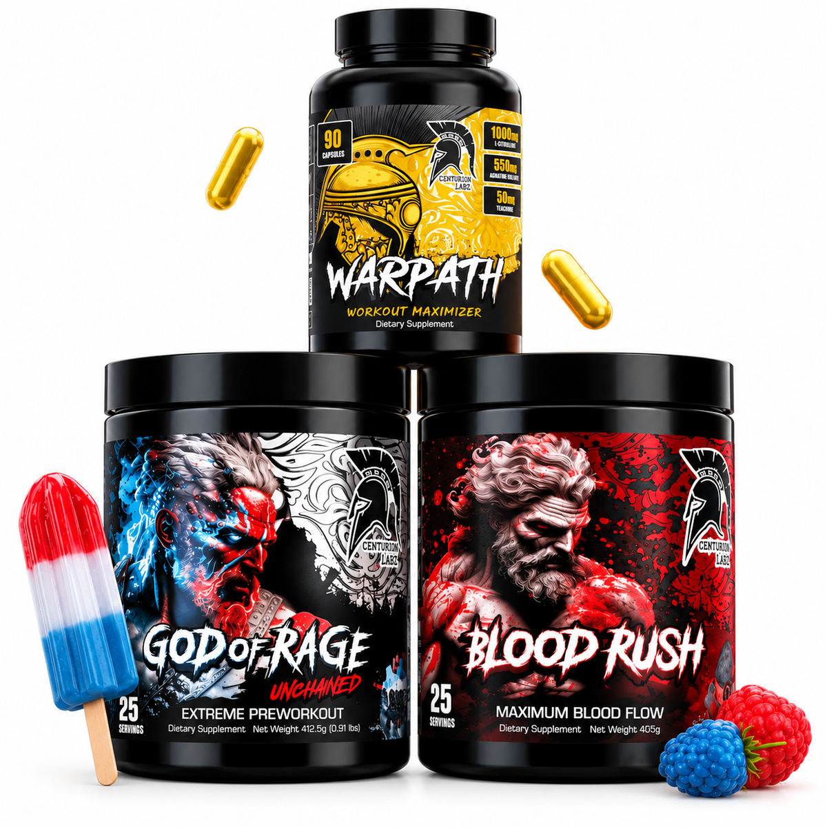 THE ULTIMATE GOD STACK: GOD OF RAGE + BLOOD RUSH + WARPATH - Centurion Labz