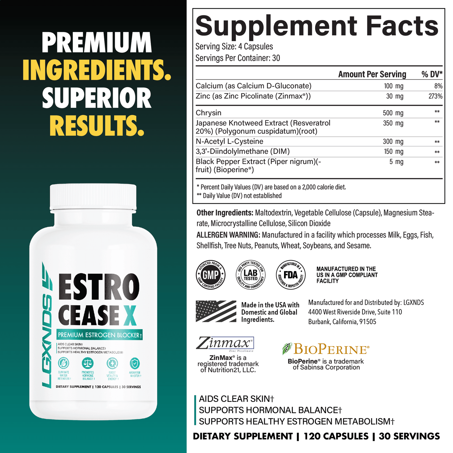 EstroCease X:  Premium Estrogen Blocker - LGXNDS