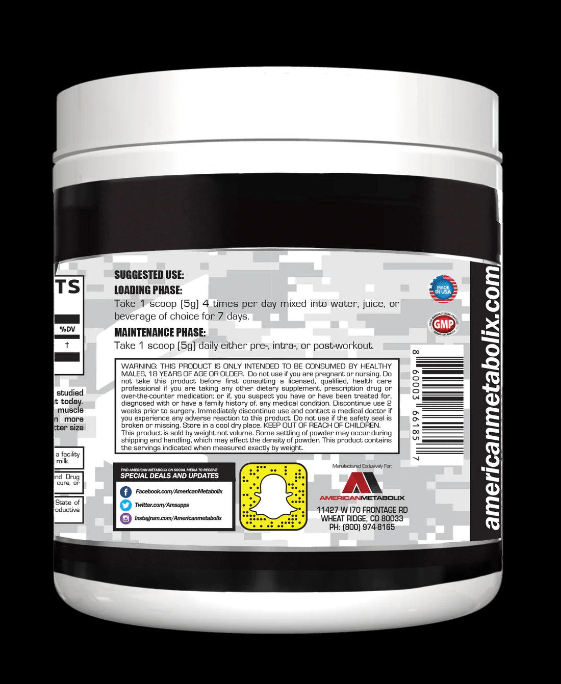 Creatine Monohydrate - American Metabolix - Prime Sports Nutrition