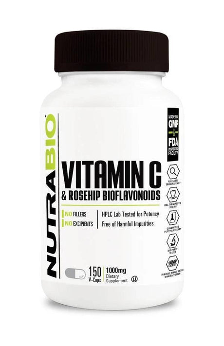 Nutrabio - Vitamin C & Rosehip Bioflavonoids - Prime Sports Nutrition