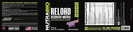 Reload Recovery Matrix - Nutrabio - Prime Sports Nutrition