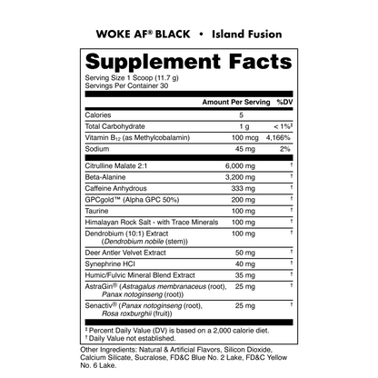 Woke Af-BLACK-High Stimulant Pre Workout-Bucked Up
