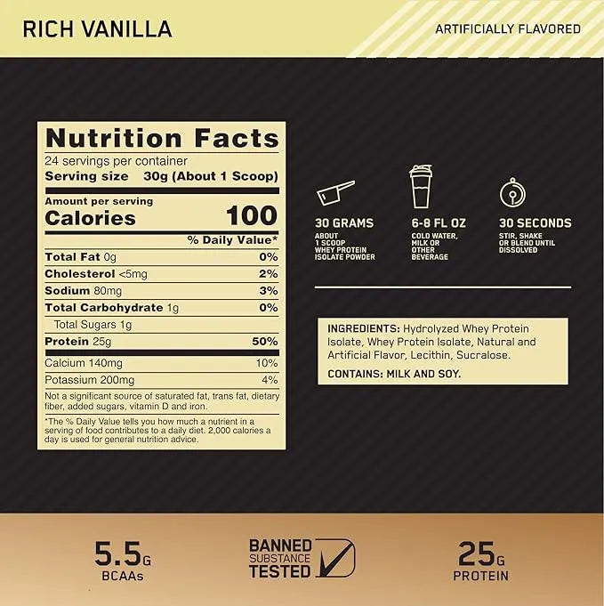 Protein Gold Standard 100% Isolate - Optimum Nutrition