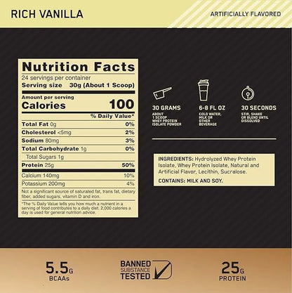 Protein Gold Standard 100% Isolate - Optimum Nutrition