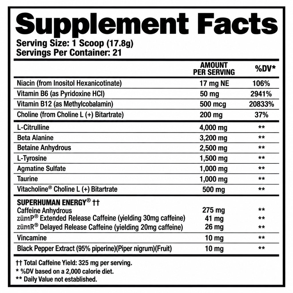 SUPERHUMAN Original Pre-Workout - Alpha Lion