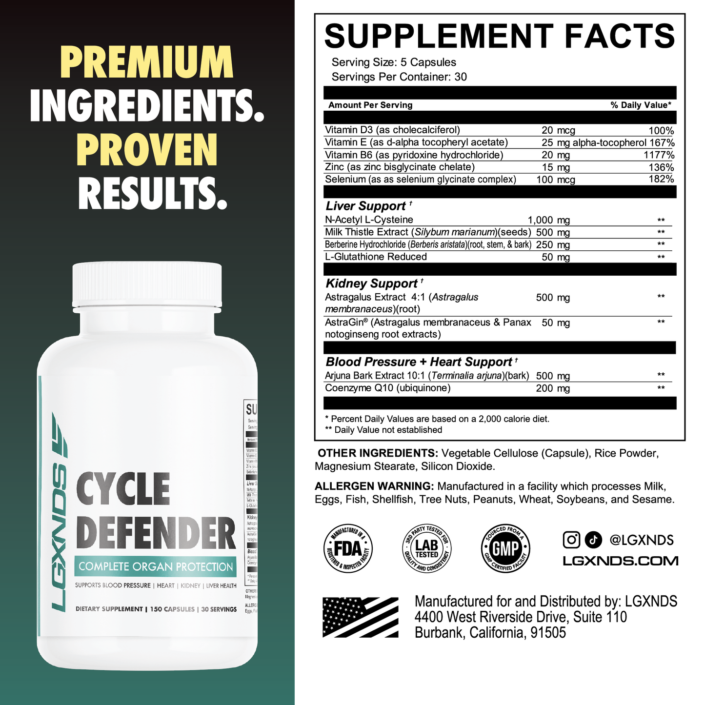 Cycle Defender - Liver, Heart, Blood Pressure, Kidney - Lgxnds