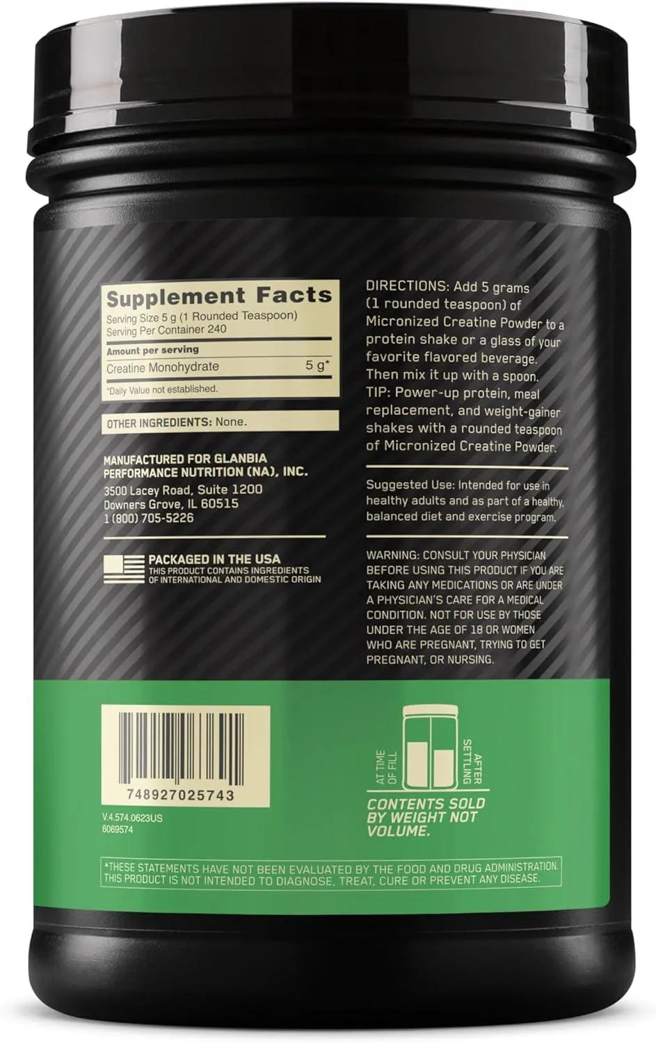 Micronized Creatine Powder - Optimum Nutrition