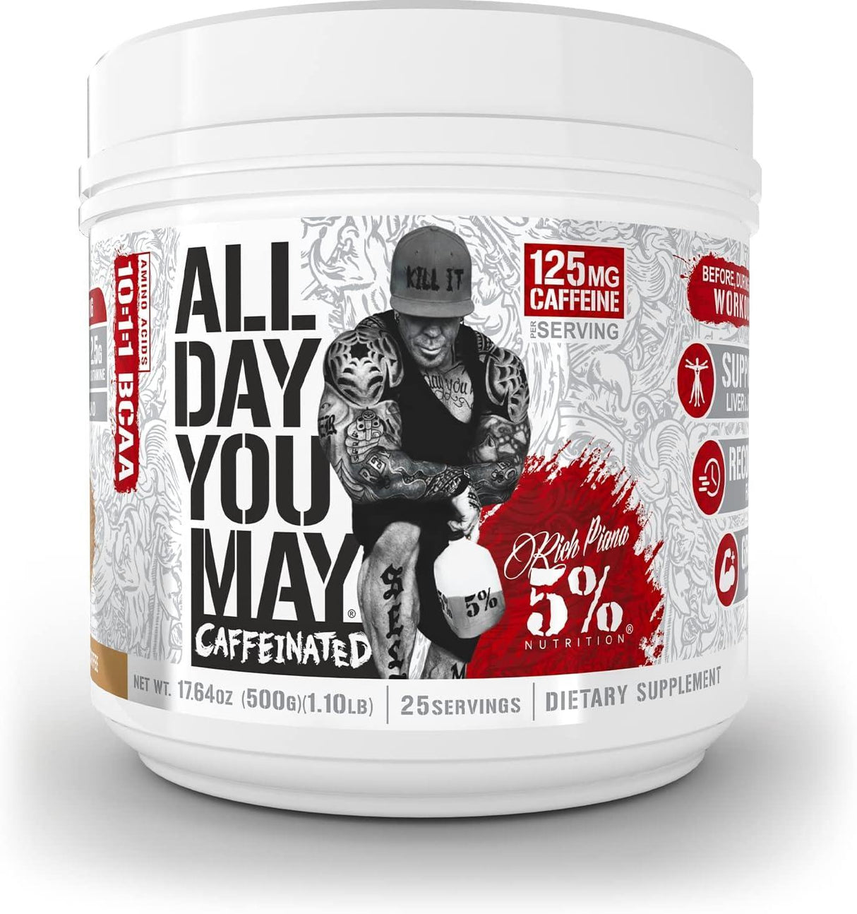 All Day You May 10:11 BCAA (Caffeinated)-5% Nutrition