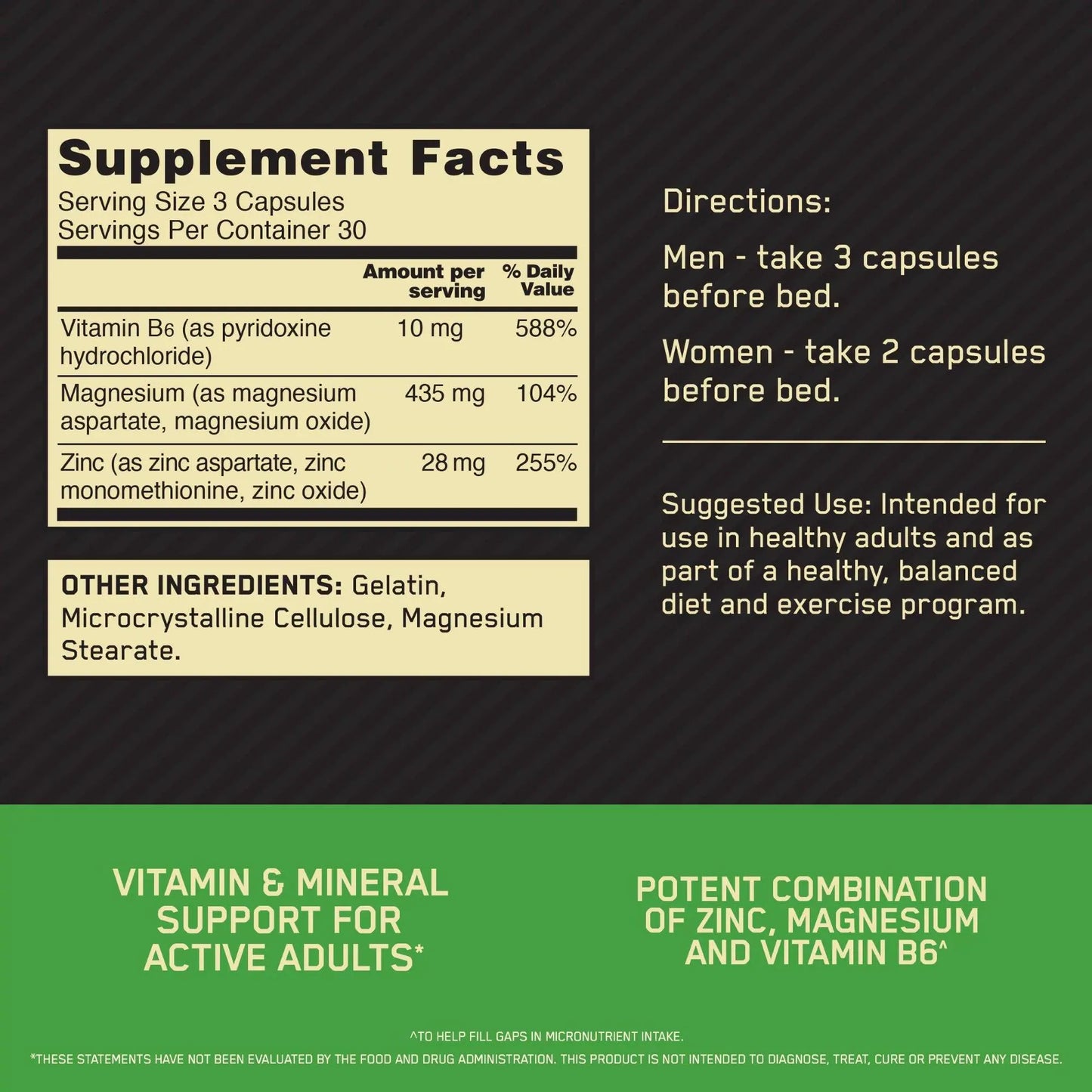 Zinc Magnesium Aspartate - Optimum Nutrition